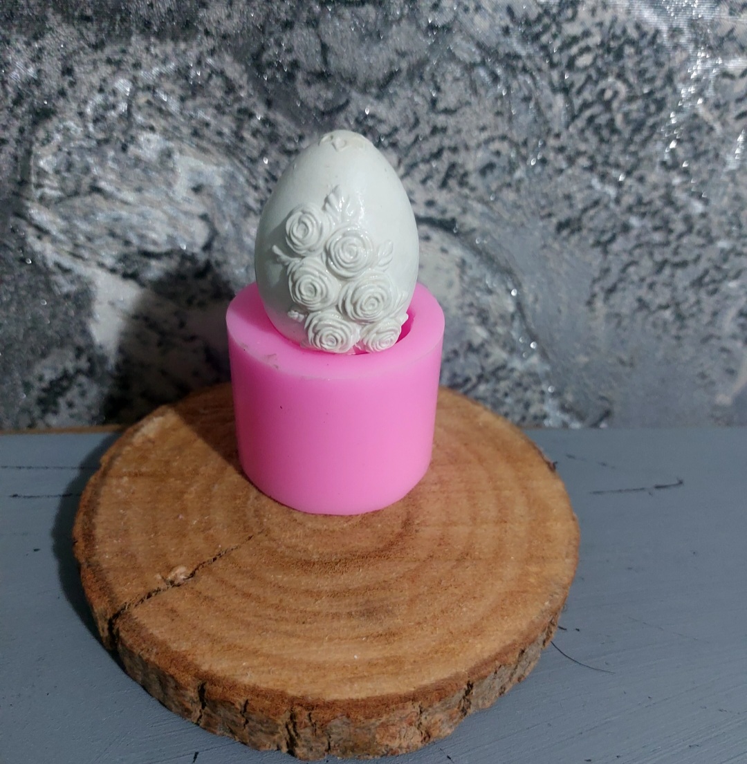 قالب سیلیکونی  تخم مرغ گل  دار ۴ سانت