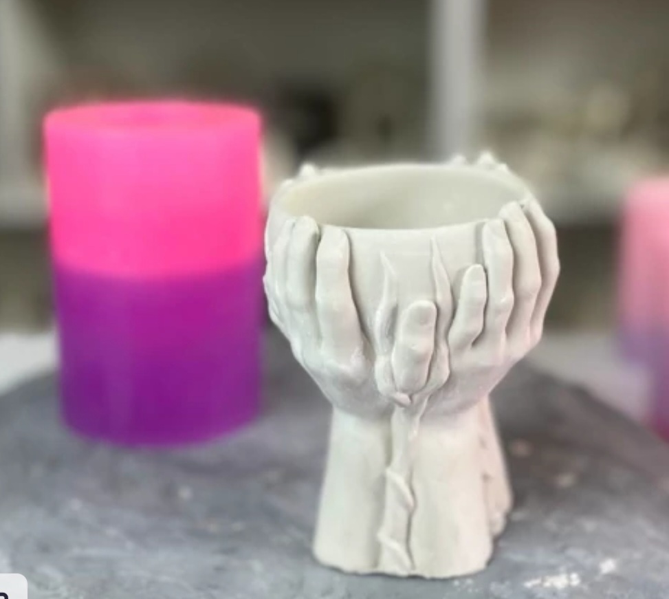 قالب سیلیکونی  گلدان دست