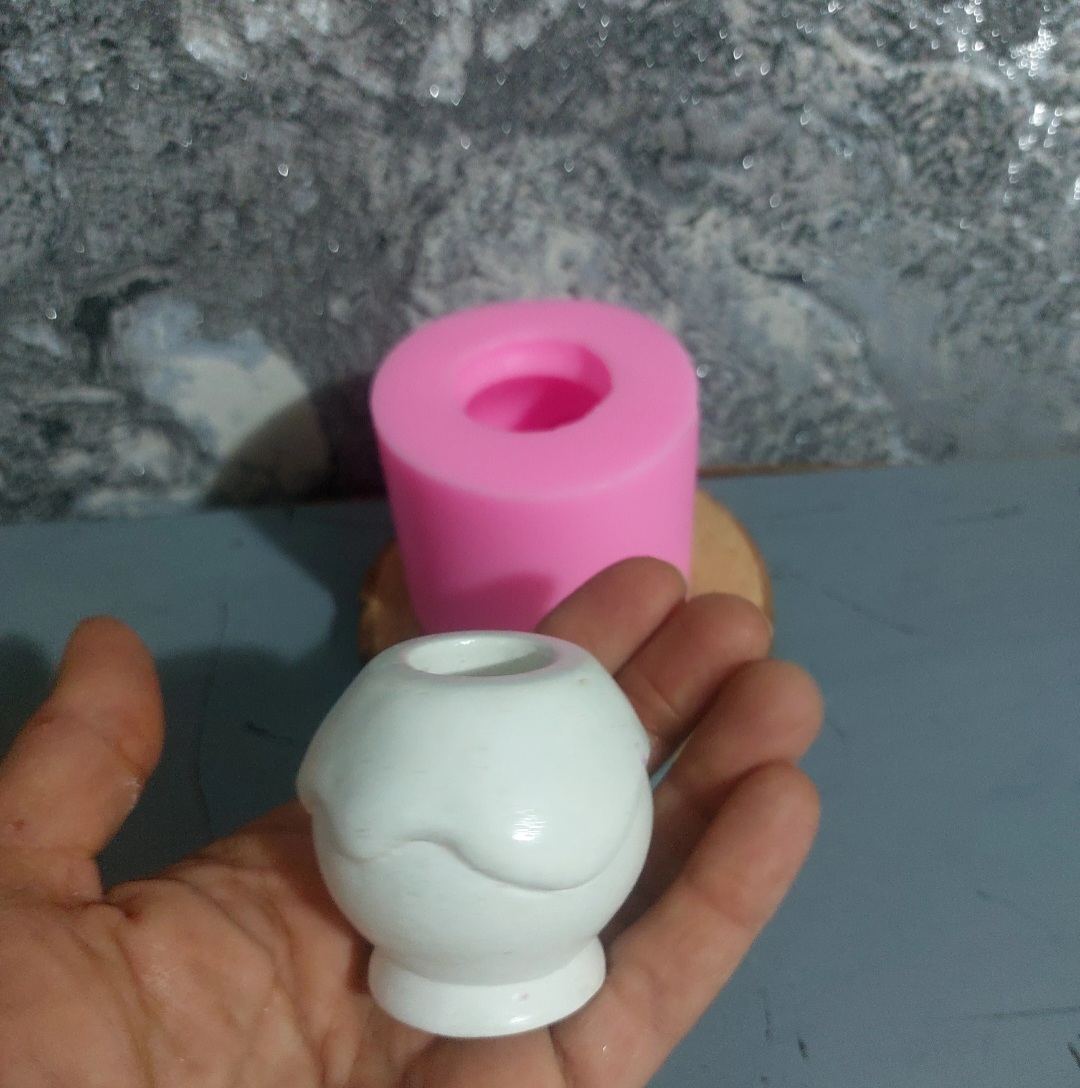 لوازم شمع سازی قالب سیلیکونی جاشمعی توپی 