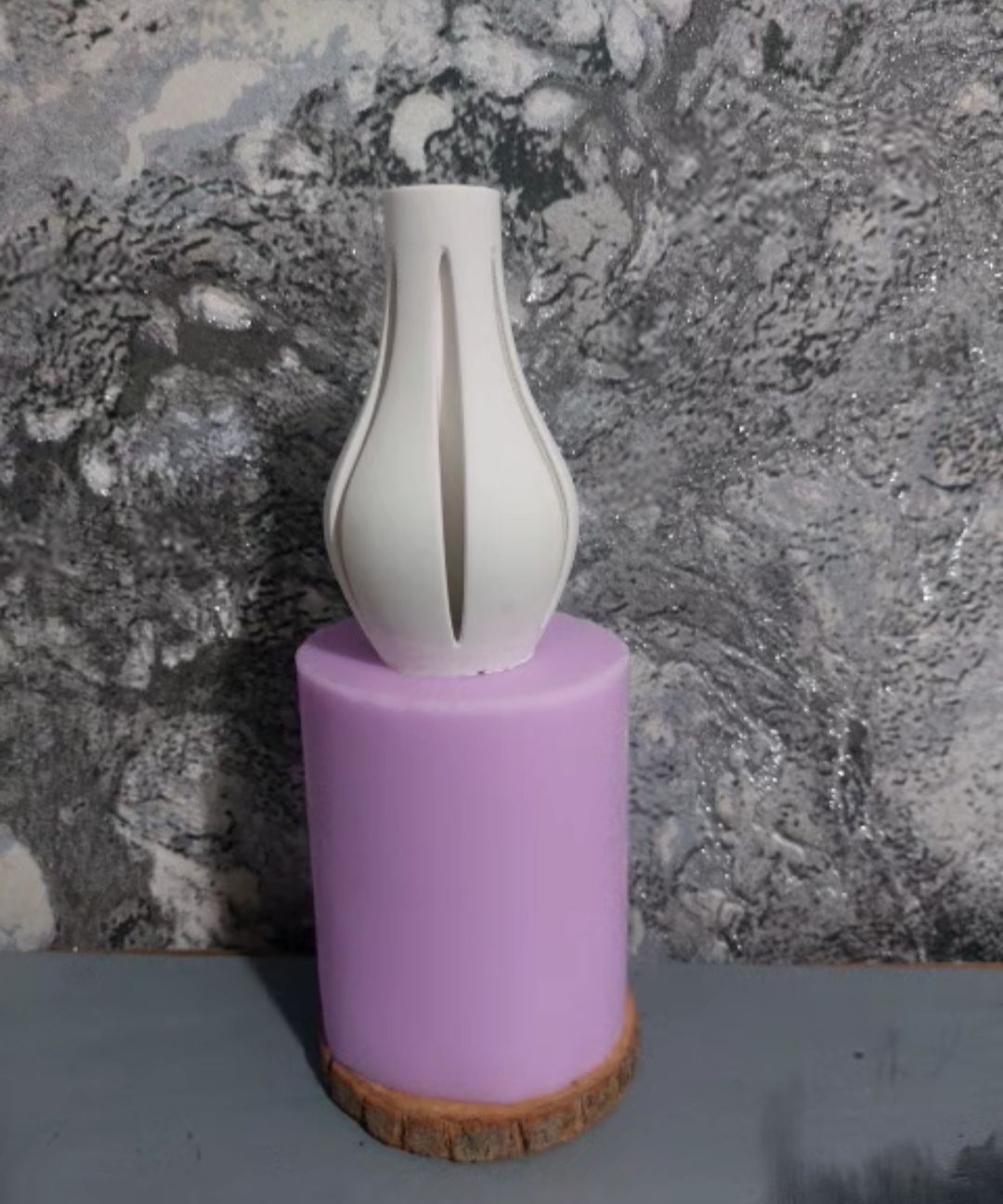 قالب سیلیکونی  گلدان خمره ای شیاردار ۱