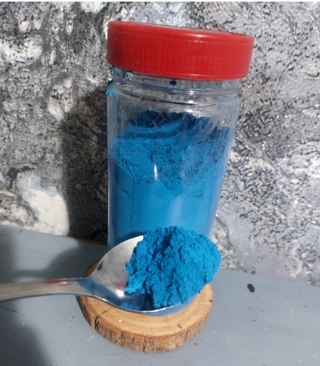 پیگمنت پودری فیروزه ای  صد گرمی سنگ مصنوعی
